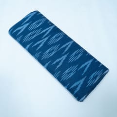 Blue Color Cotton Ikat Fabric