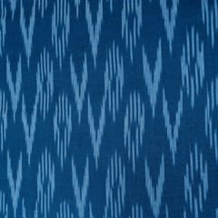 Blue Color Cotton Ikat Fabric