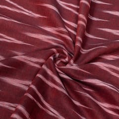 Maroon Color Chevron Design Cotton Ikat Fabric