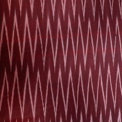 Maroon Color Chevron Design Cotton Ikat Fabric