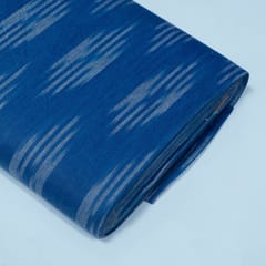 Blue Color Cotton Ikat Fabric