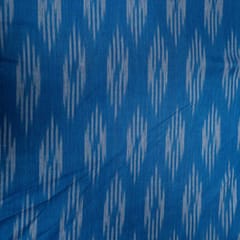 Blue Color Cotton Ikat Fabric