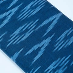 Blue Color Cotton Ikat Fabric