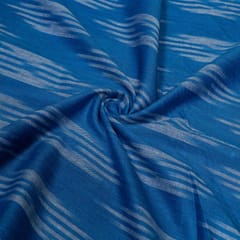 Blue Color Cotton Ikat Fabric