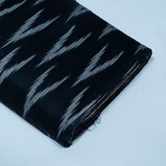 Black and White Design Cotton Ikat Fabric