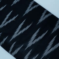 Black and White Design Cotton Ikat Fabric