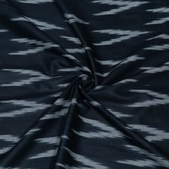 Black and White Design Cotton Ikat Fabric