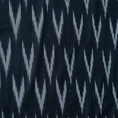 Black and White Design Cotton Ikat Fabric