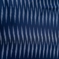 Blue and White Design Cotton Ikat Fabric
