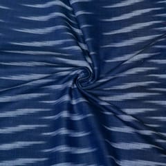 Blue and White Design Cotton Ikat Fabric