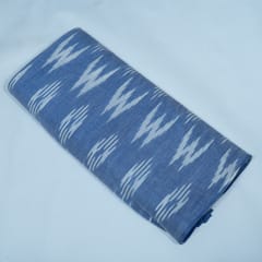 Blue and White Design Cotton Ikat Fabric