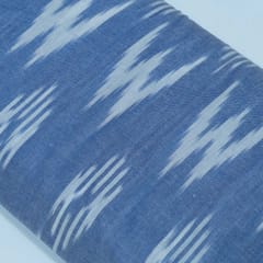 Blue and White Design Cotton Ikat Fabric