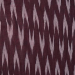 Maroon Color Cotton Ikat Fabric