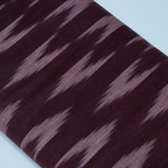 Maroon Color Cotton Ikat Fabric