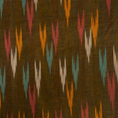 Green and MultiColor Design Cotton Ikat Fabric