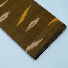 Green and Yellow Design Cotton Ikat Fabric