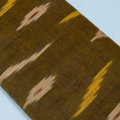 Green and Yellow Design Cotton Ikat Fabric