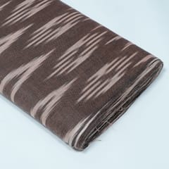 Wine Color Cotton Ikat Fabric