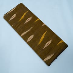 Green and Yellow Design Cotton Ikat Fabric