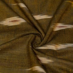 Green and Yellow Design Cotton Ikat Fabric