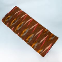 Brown and MultiColor Design Cotton Ikat Fabric