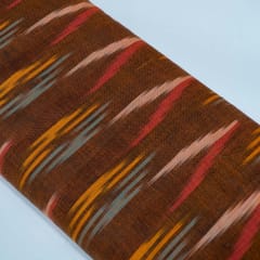 Brown and MultiColor Design Cotton Ikat Fabric
