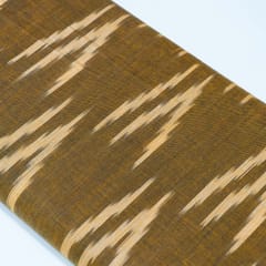 Brown and Beige Design Cotton Ikat Fabric