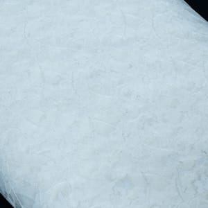 White Dyeable Floral Design Cotton Nylon Lurex Net Fabric