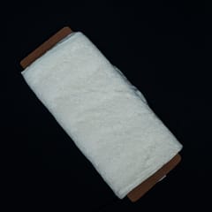 White Dyeable Circle Design Cotton Nylon Net Fabric