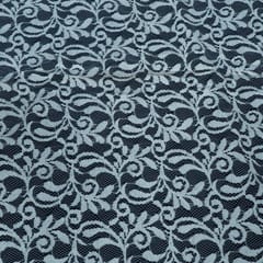 White Dyeable Geometric Design Cotton Nylon Net Fabric