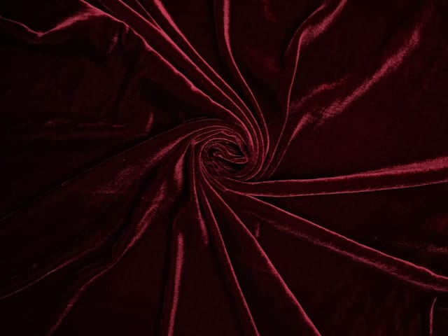 Maroon Pure Velvet Fabric