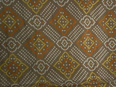 Light brown Geometric Habutai Silk Fabric
