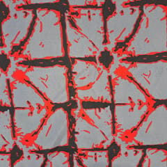 Grey Colour Poly Crepe Printed Fabric