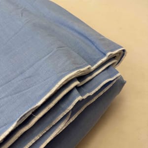 Sky Blue Colour Cotton Chambrey Fabric
