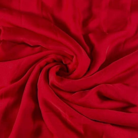 Red Colour Flat Chiffon Fabric (N206)