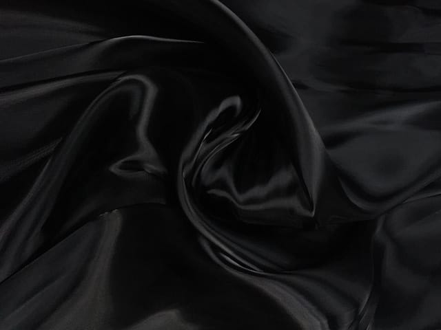 Black Plain Fish Net Fabric