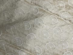 Dyeable Floral Pure Tassar Embroidery Fabric