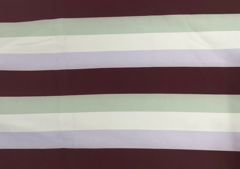 Banana Crepe Dark Brown MultiColour Stripes