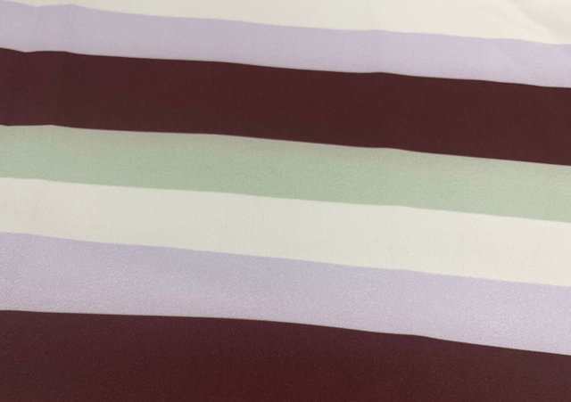 Banana Crepe Dark Brown MultiColour Stripes