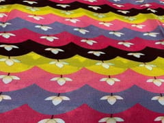 Chiffon MultiColour Floral Stripes
