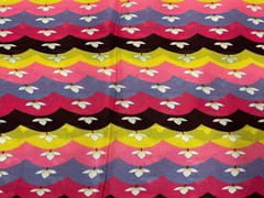 Chiffon MultiColour Floral Stripes