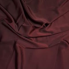 Wine Colour Crepe Satin Fabric