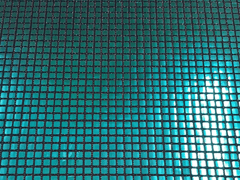 Green Square Disco Polyester Fabric