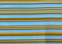 Cotton Cambric Blue Yellow Stripes Print