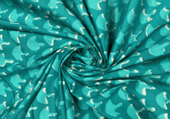 Printed Cotton Cambric Rama Green Floral