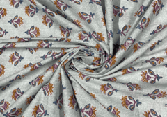 Printed Cotton Cambric Sea Green MultiColour Floral
