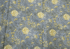 Printed Cotton Cambric Grey Yellow Floral
