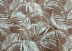 Printed Cotton Cambric Brown White Abstract
