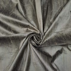 Grey Colour 100Gm Raw Silk Fabric