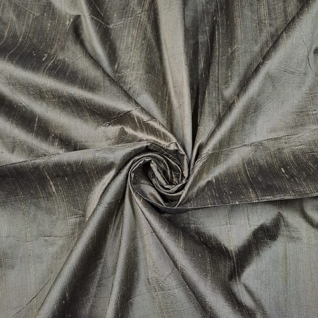 Grey Colour 100Gm Raw Silk Fabric